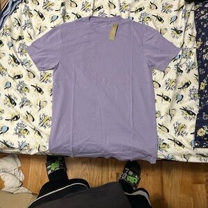 J. Crew Light Purple Men's Short Sleeve Tee